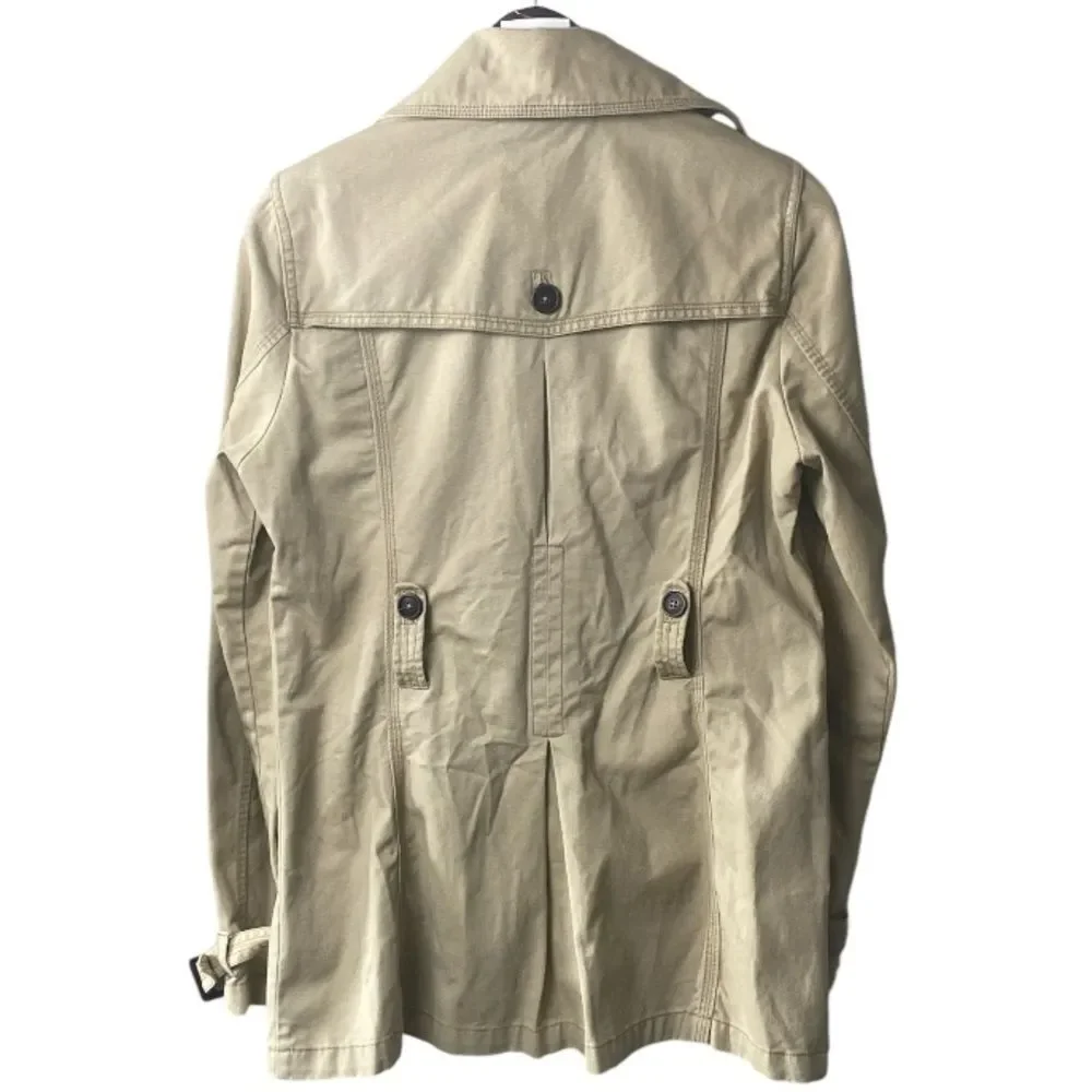 AMERICAN eagle Outfitter Khaki Twill Double Breasted Peacoat / L